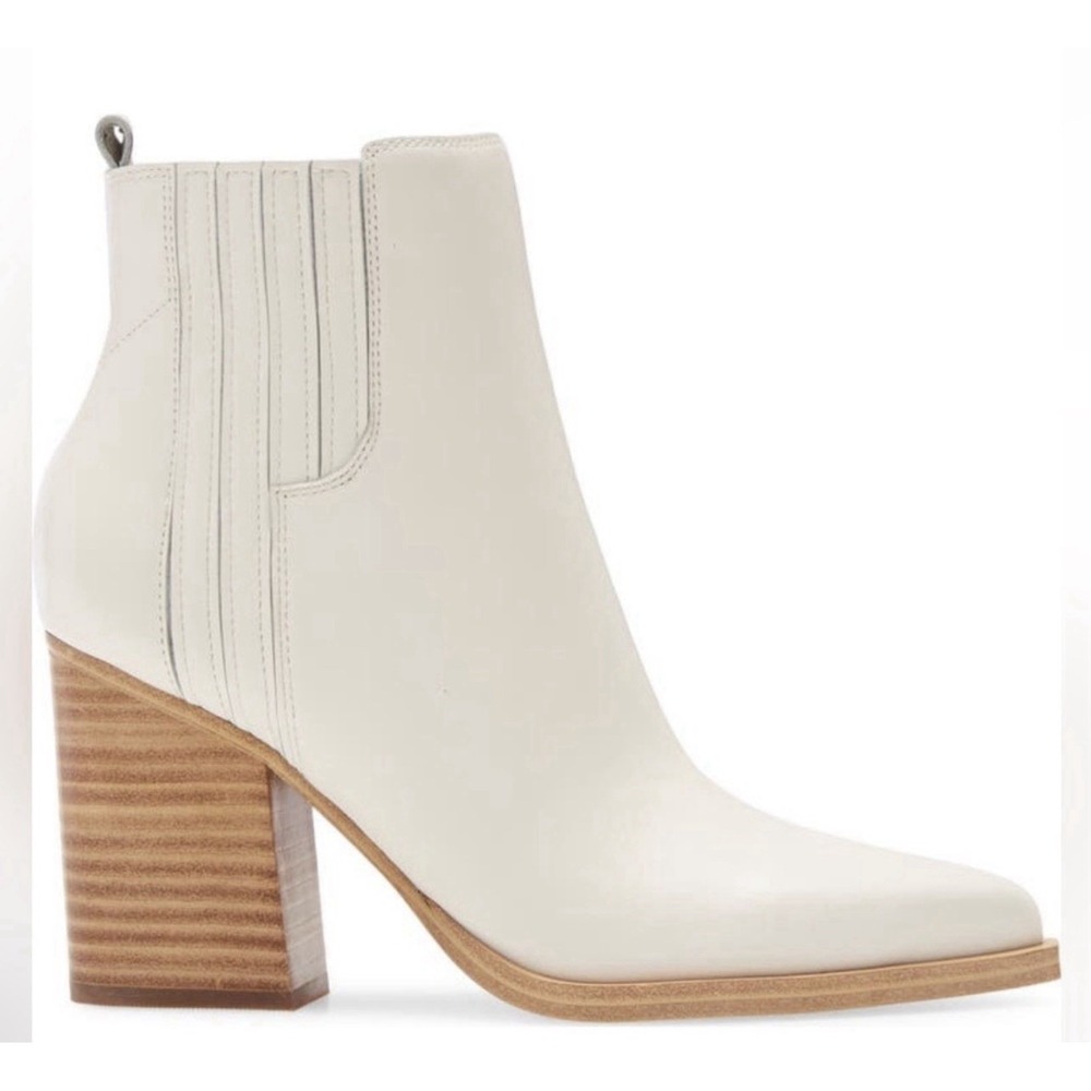 Marc Fisher Oshay White Boho Western Ankle Bootie Size 11 NIB